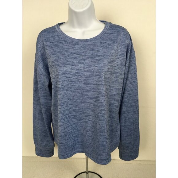 Xersion Womens Top Size 3XL Quick-Dri Blue Long Sleeve Thumb Holes Long Back - Picture 6 of 12
